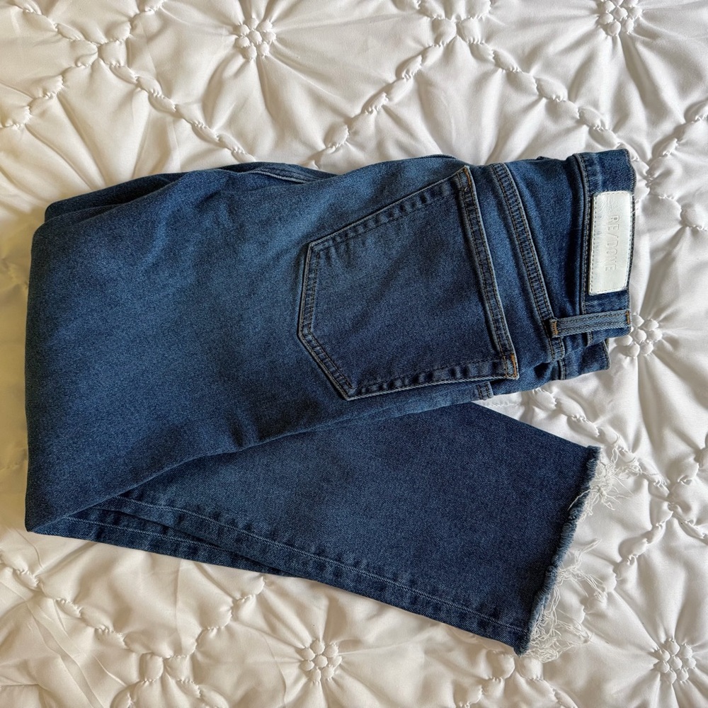 RE/DONE Distressed High Rise Straight Jeans – Size 26